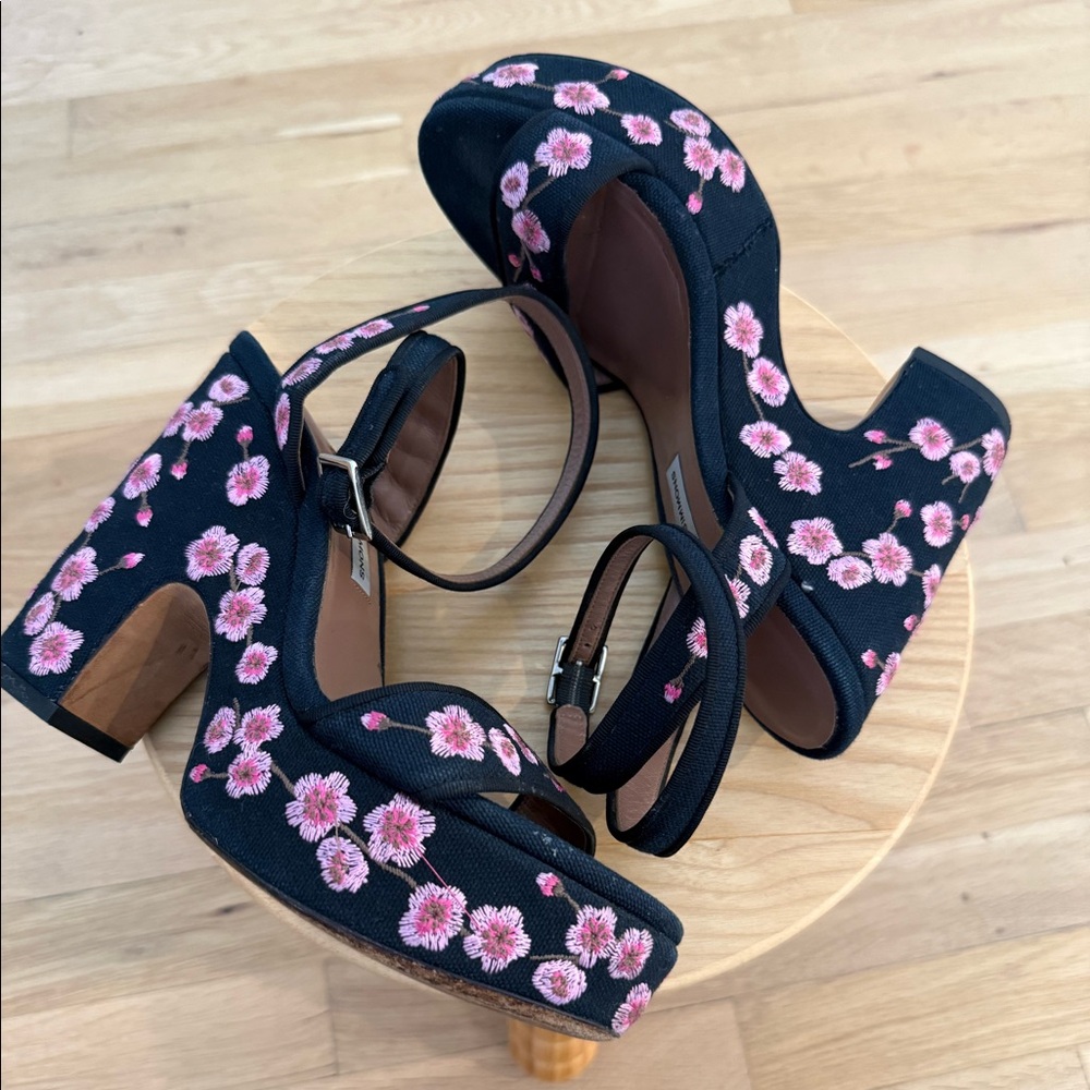 Tabitha Simmons Canvas Floral Print Heel
